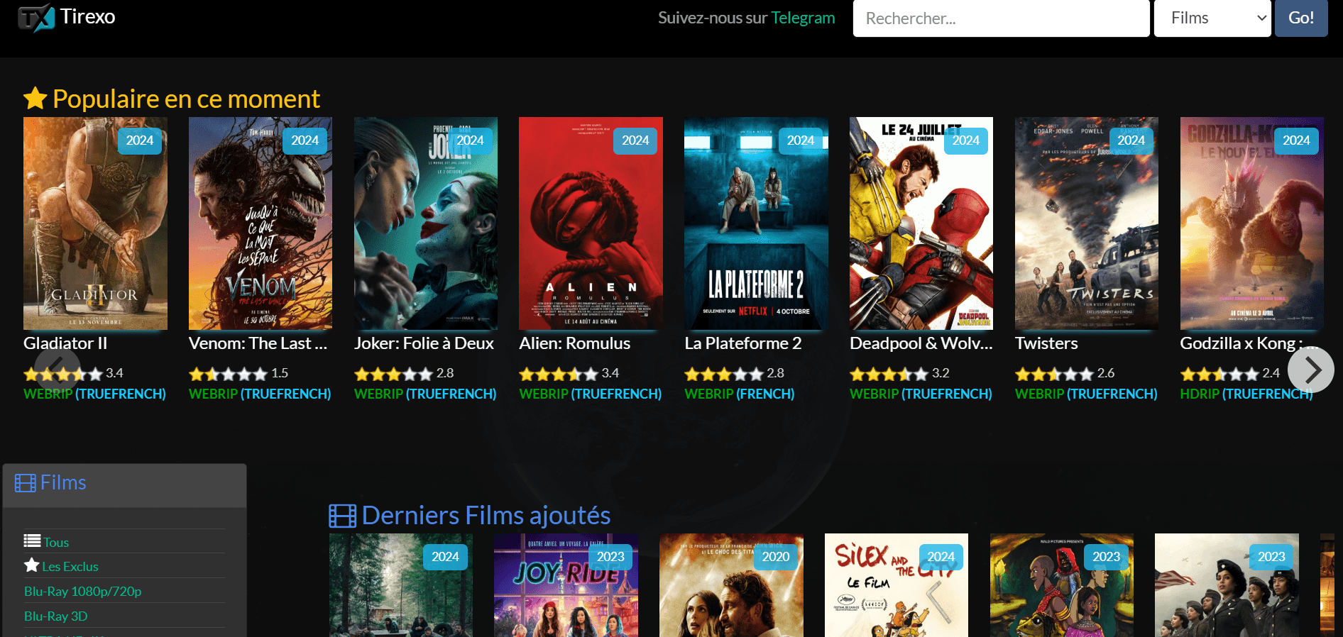 Tirexo : Le site ultime du téléchargement gratuit et streaming